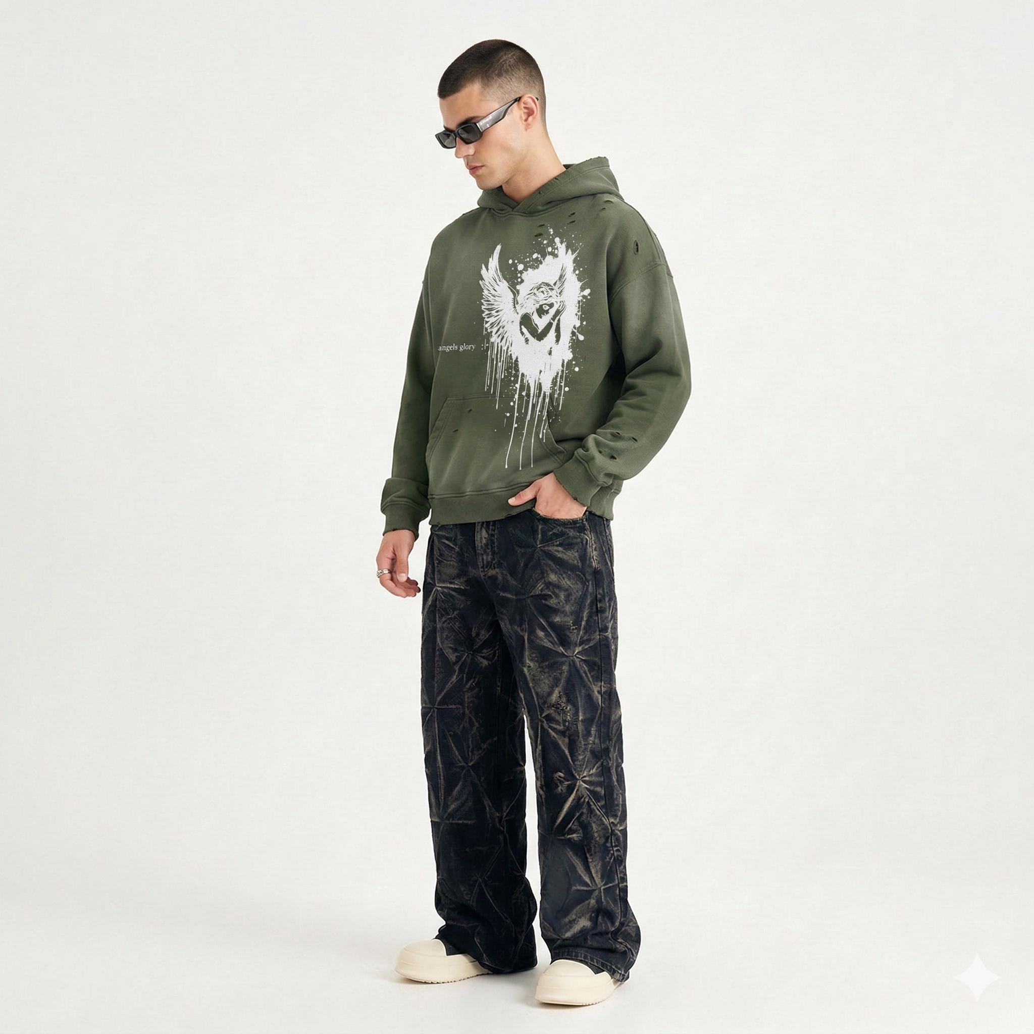 AG Classic White Angel Hoodie